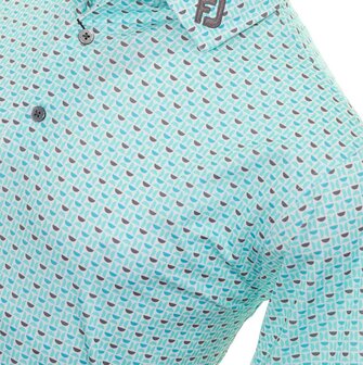 Golf Polo Men&#039;s Footjoy Half Moon Geo Print