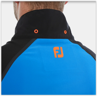 Footjoy HydroTour Golfjas Zwart Blauw Oranje