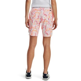 Under Armour Links Printed Dames Korte Broek White Orange Tropic 