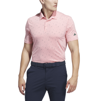 Adidas ULT365 All Over Print Heren Golfpolo Roze 