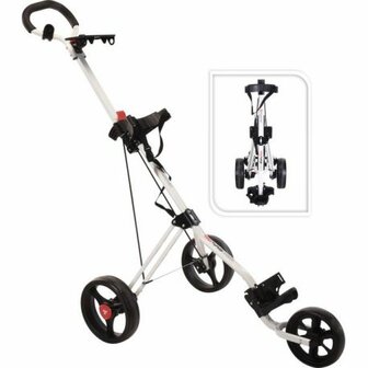 Fastfold Force 3 wheel Golf trolley Silver