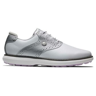 Golfschoenen Dames Footjoy Traditions Wit Zilver Spikeless