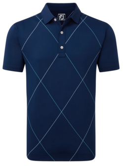 Golfpolo Heren Footjoy Raker Print Navy