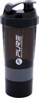 Pure2Improve Shaker 500ML Zwart Grijs