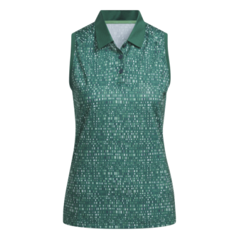 Adidas W UlT Printed Mouwloze Dames Polo Groen