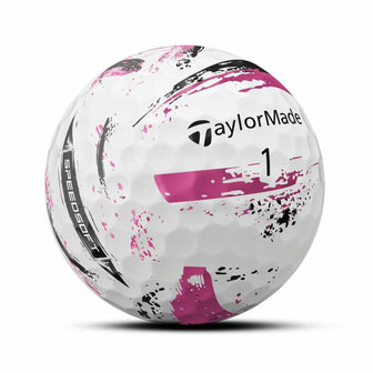 Golfballen Taylormade Speed Soft Ink Wit Pink