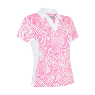 Callaway Stencil Floral Polo Dames Roze