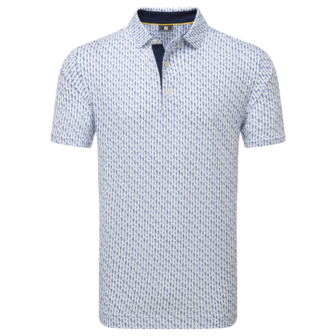 FootJoy Figure Print Lisle Golf Polo Shirt