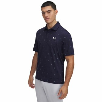 Under Armour T2G Printed-Polo Midnight Navy Wit