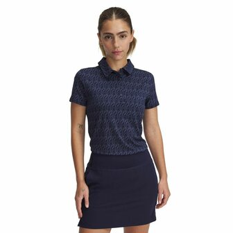 Under Armour Playoff 3.0 Printed Dames Polo Midnight Navy