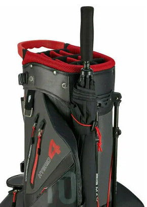 Big Max Aqua Hybrid 4 Standbag Black Charcoal Red