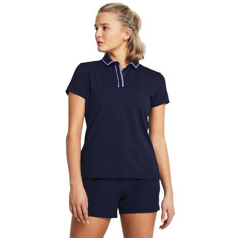 Dames Golfpolo Under Armour Iso-Chill SS Midnight Navy