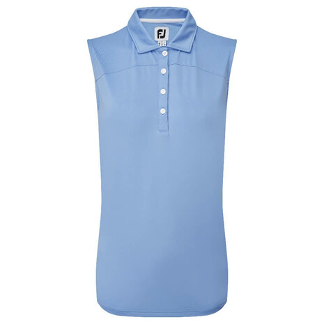 Footjoy Mesch Back Lisle Mouwloze Polo Blue