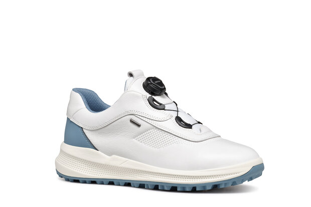 Geox Dames Golfschoenen BOA Amphibiox Wit Lichtblauw