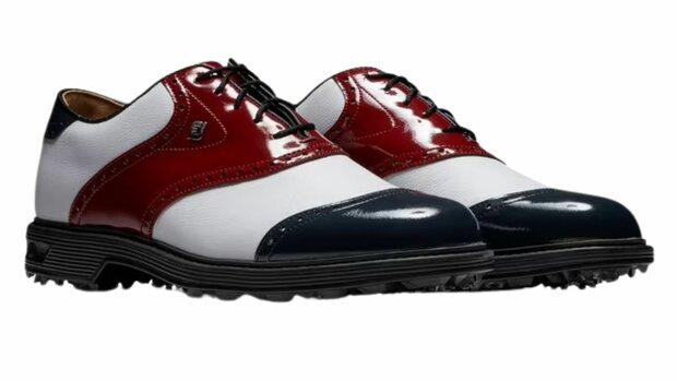 Footjoy Dryjoys Premiere Series Wilcox Wit Bruin Navy