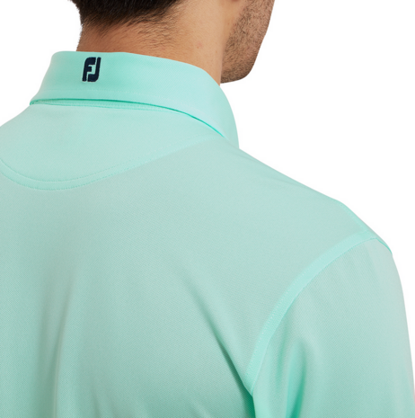 Footjoy Stretch Pique Heren Polo Shirt Sea Glass