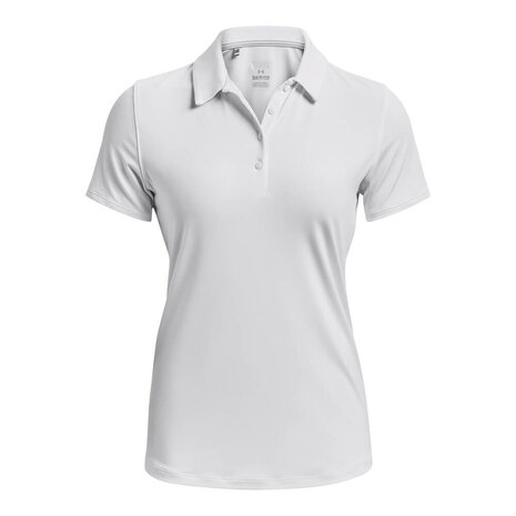 Dames Golfpolo Under Armour Zinger Short Sleeve White Halo Gray