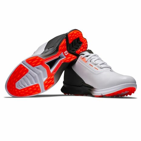 Footjoy Heren Golfschoenen Fuel Zwart Wit Oranje