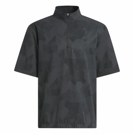 Adidas Heren Golfpullover Windbreeker Charcoal Zwart