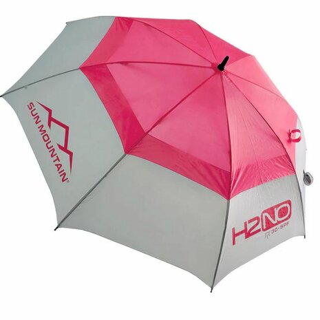 Sun Mountain H2NO Dual Canopy Golf Paraplu Pink Grijs