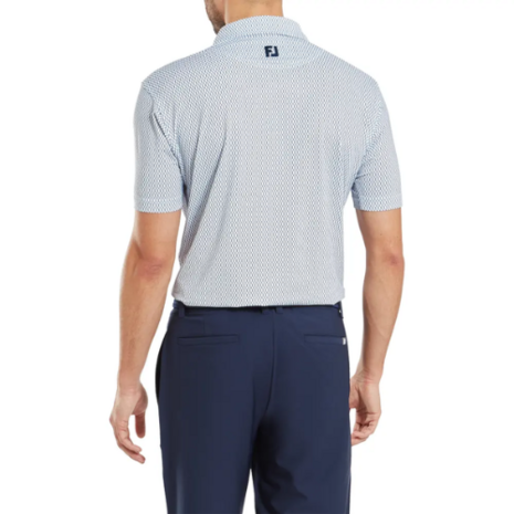 FootJoy Irongate Print Lisle Heren Wit/Navy