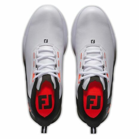 Footjoy Heren Golfschoenen Fuel Zwart Wit Oranje