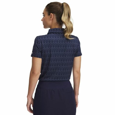 Under Armour Playoff 3.0 Printed Dames Polo Midnight Navy