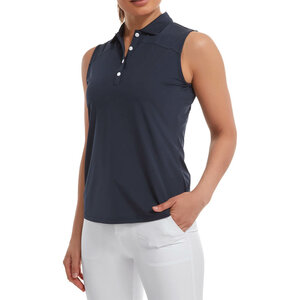 Ärmelloses Damen-Poloshirt Footjoy Mesh Back Lisle Dunkelblau