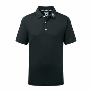 Footjoy Stretch Pique Solid Polo Junior Zwart