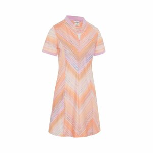 Callaway Damen Golfkleid Stripe Print Papaya