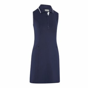 Callaway Damen-Golfkleid, einfarbig, ärmellos, Marineblau