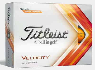 Titleist Velocity Golfbälle Matt Orange