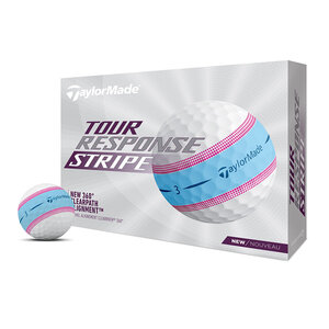 Taylormade TM24 Tour Response Stripe Golf Balls White Pink