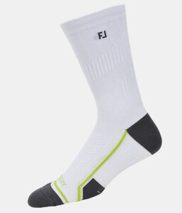 Footjoy Men's Golf Socks Tech D.R.Y. Crew White 39-46