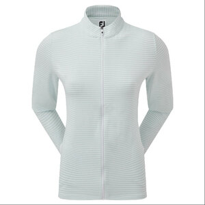 Footjoy Full Zipp Jersey tonal Strip Midlayer Mint Wit Maat Small