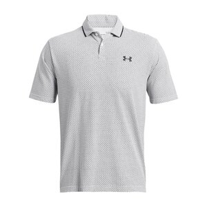 Heren Golfpolo Under Armour Iso-Chill Verge Croscutt Wit Zwart Maat Medium