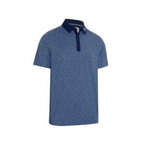 Callaway Heren Golfpolo Trademark All Over Chev Peacoat