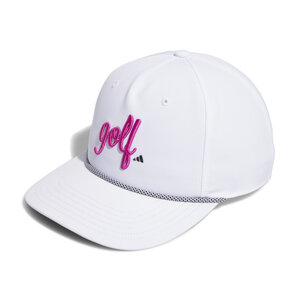 Golf Dames Cap Adidas 5 Panel Script Wit Roze