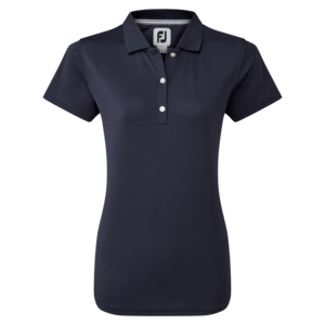 Footjoy Stretch Pique Solid Golfpolo Dames Marine Blauw