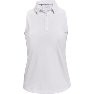 Under Armour Zinger Mouwloze Golfpolo Wit Maat Xl