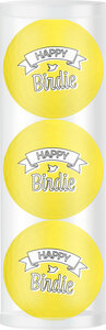 Golfballen Gift Set Happy Birdie Geel