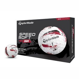 Golfbälle Taylormade Speed ​​​​Soft Ink Weiß Rot