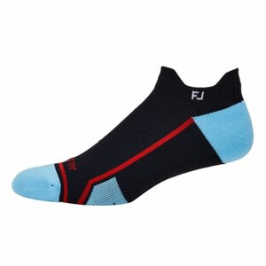 Footjoy Men's Golf Socks Tech D.R.Y. Roll Tab Navy Blue Red 39-46