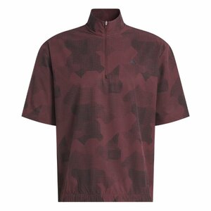 Adidas Heren Golfpullover Windbreeker Bordeaux Zwart