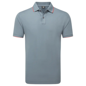 Footjoy Stretch Pique Heren Polo Shirt Flint/Hibiscus