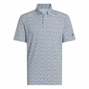 Adidas Heren Golfpolo Go To Stripe Navy Blauw