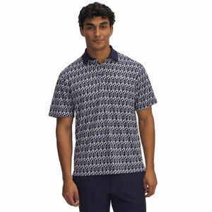 Under Armour Heren Playoff Golfpolo 3.0 Printed-Navy Wit