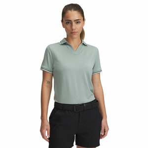 Under Armour Drive Dames Rib Polo Silica Groen